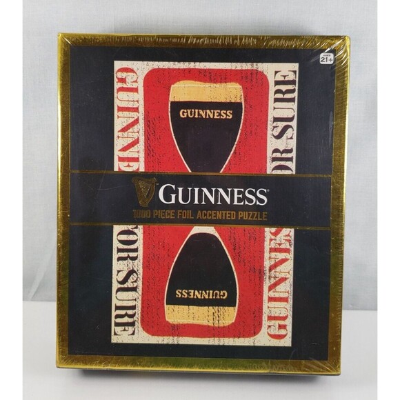 Guinness Beer 1000 Piece Jigsaw Puzzle 29"x23" Foil Accented Front NEW SEALED - Picture 3 of 16